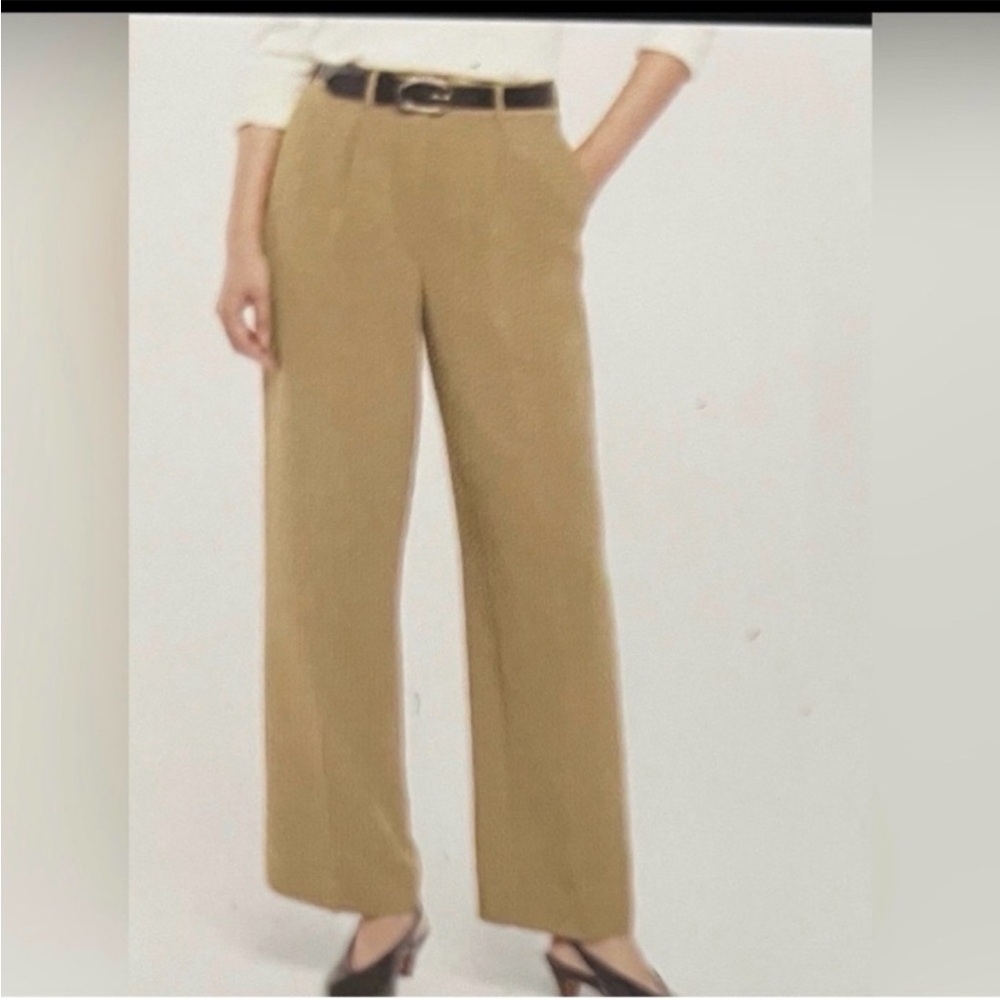 Banana Republic Wide-Leg Pants in Camel Tan